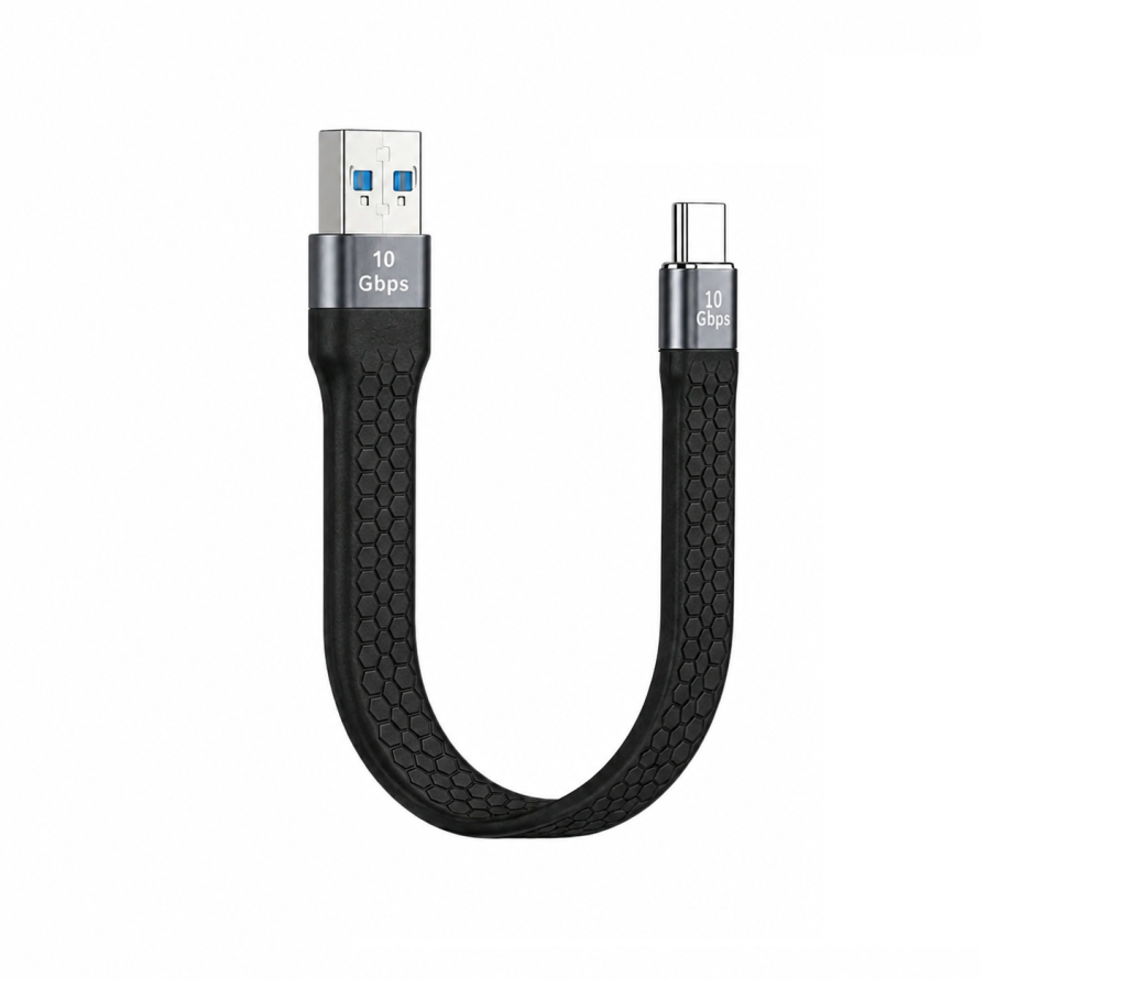 10Gbps High-Speed ​​Data Transfer, Fast Charging, and Video Casting – Versatile Flat USB Cable for Multiple Scenarios