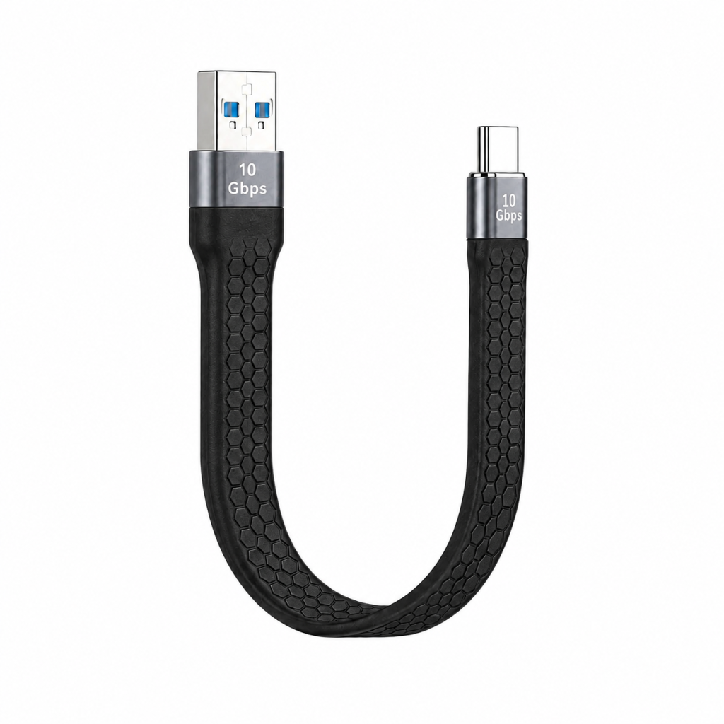 10Gbps High-Speed ​​Data Transfer, Fast Charging, and Video Casting – Versatile Flat USB Cable for Multiple Scenarios